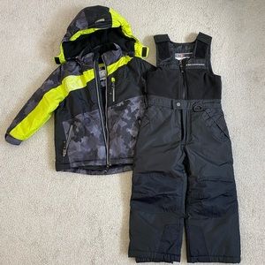 Boys snow coat and snow bib